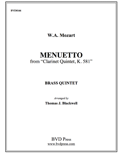 Menuetto (from 'Clarinet Quintet, K 581')