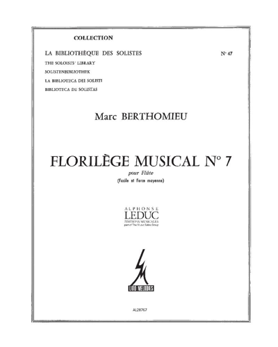 Florilège musical N° 7 Sheet Music by Marc Berthomieu | nkoda