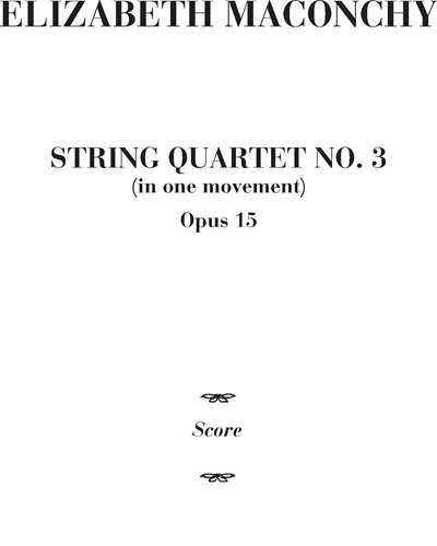 String quartet n. 3 Op. 15