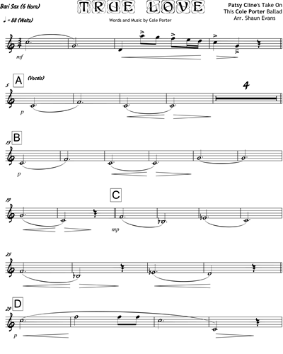 MUSICHELP True Love Sheet Music (Piano Solo) in Ab Major - Download &  Print - SKU: MN0252465