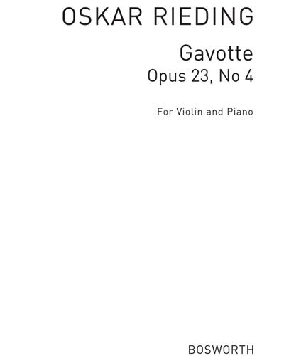 Gavotte for Violin and Piano, Op. 23 No. 4