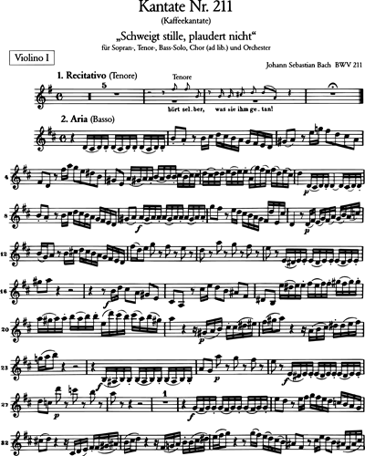Kantate BWV 211 „Schweigt stille, plaudert nicht“