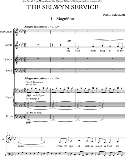 The Selwyn Service (Magnificat and Nunc dimittis)