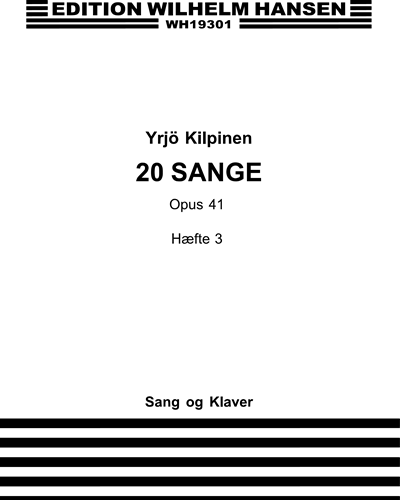 20 Sånger till dikter av Anders Österling, Häfte 3
