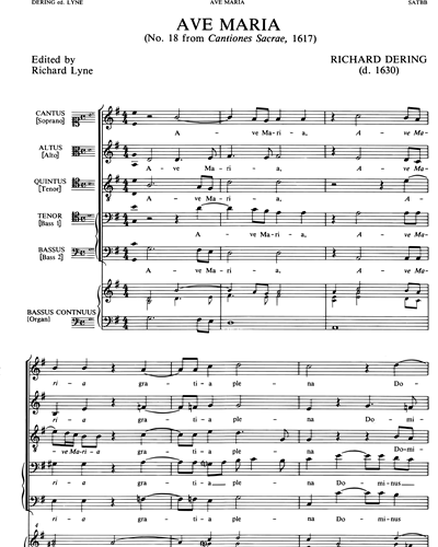 Ave Maria (No. 18 from "Cantiones Sacrae", 1617)