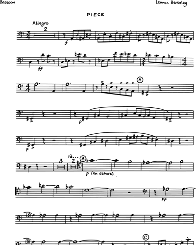 Piece for Flute, Clarinet and Bassoon