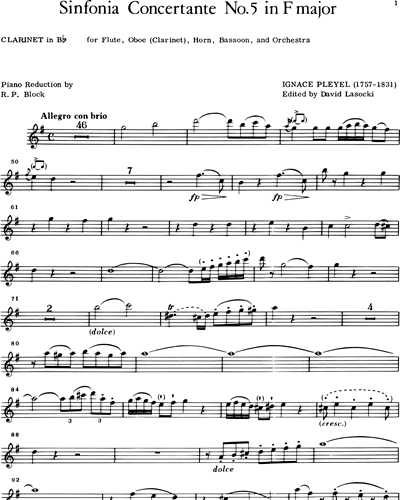 [Solo] Clarinet in Bb (Oboe Alternative)