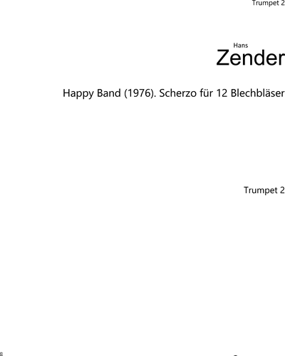 Happy Band (1976). Scherzo für 12 Blechbläser