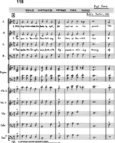 Full Score & Mixed Chorus & Organ