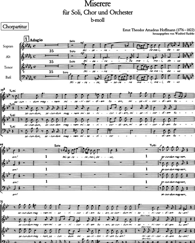 Miserere B-moll Chorus Score Sheet Music By E. T. A. Hoffmann | Nkoda ...