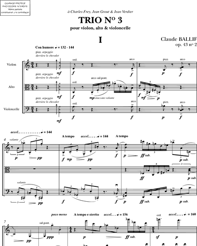 Trio à cordes n. 3 Op. 43