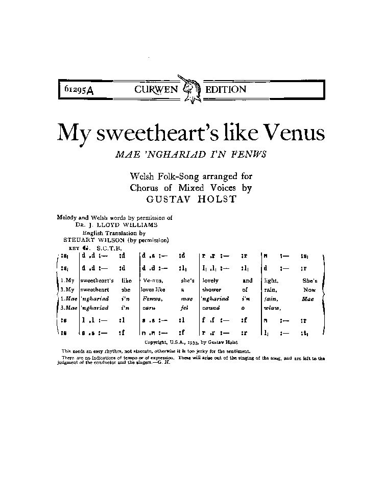 My Sweetheart's Like Venus