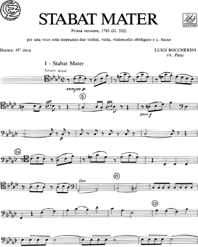 Stabat Mater Cello Sheet Music by Luigi | nkoda | Free 7 days