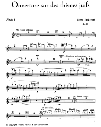 Overture on Hebrew Themes for Orchestra, op. 34