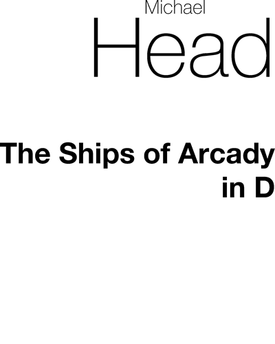 The Ships of Arcady (in D)