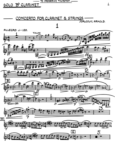 Concerto for clarinet and strings
