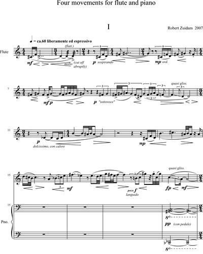 4 Movements for Flute and Piano