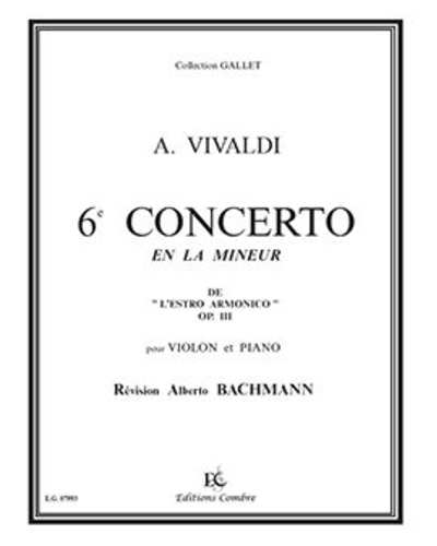 Concerto No. 6 in A minor, 'Estro Armonico'