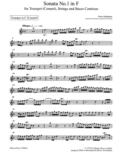 [Solo] Trumpet in C/Cornett (Alternative)