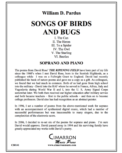 6 Songs of Birds and Bugs