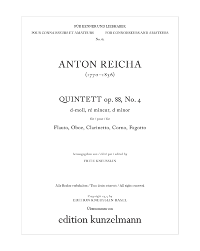 Quintet No. 4 in D minor, op. 88 