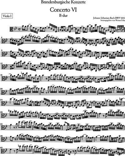 Brandenburgisches Konzert Nr. 6 B-dur BWV 1051