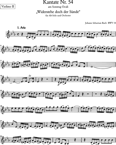 Kantate BWV 54 „Widerstehe doch der Sünde“ 