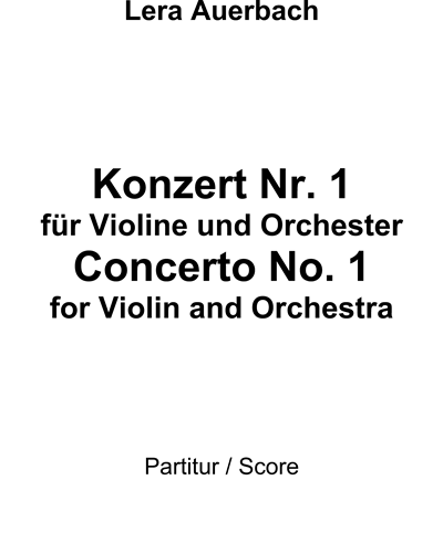 Concerto No. 1 for Violin and Orchestra