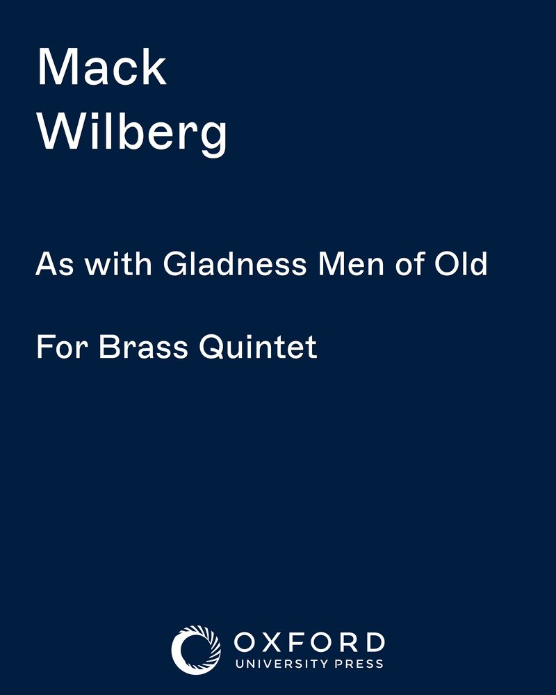 As with Gladness Men of Old