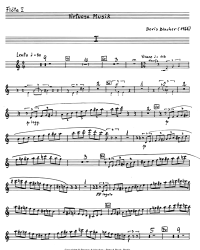 Virtuose Musik (1966) für Violine solo,