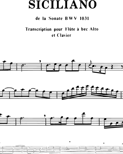 Siciliano BWV1031