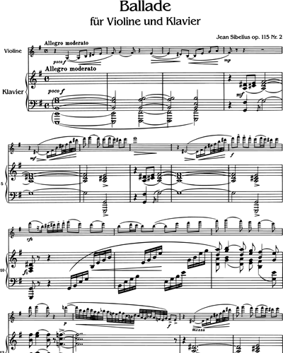 4 Stücke op. 115 - 2. Ballade op. 115/2