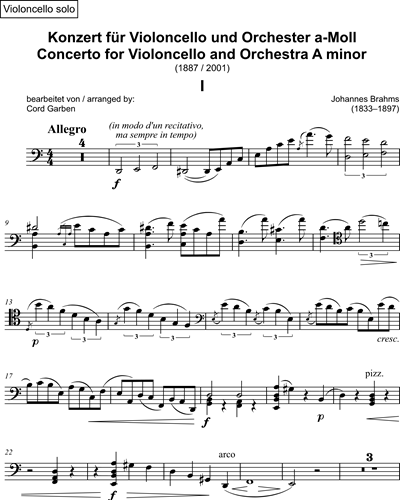 Concerto for Violoncello and Orchestra in A minor