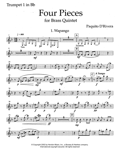 Four Pieces for Brass Quintet