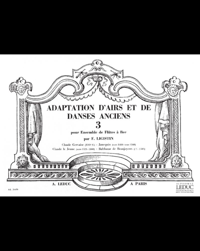 Adaptation d'airs et de danses anciens, Vol. 3