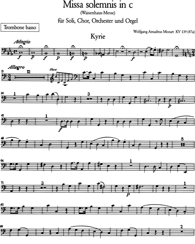 Missa solemnis in C minor, KV 139 (47a), 'Orphanage'