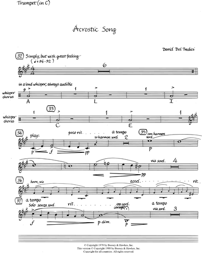 Acrostic Song; arr.