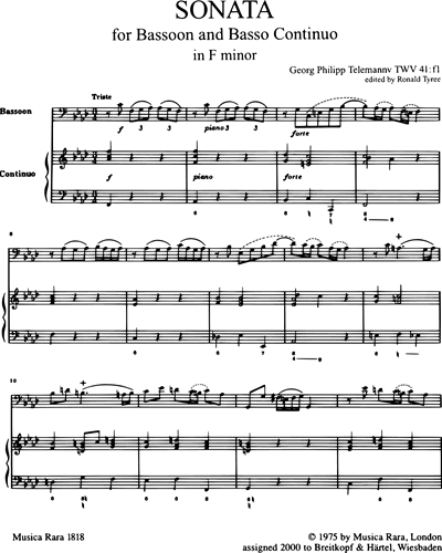 Sonata in f-moll TWV 41:f1
