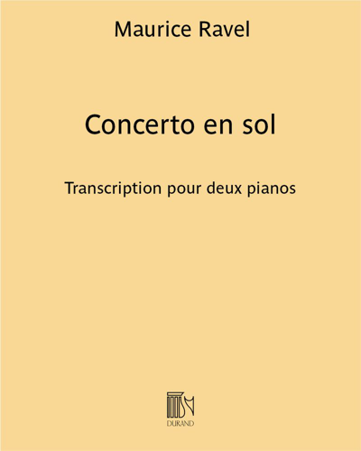 Concerto en sol - Transcription pour deux pianos