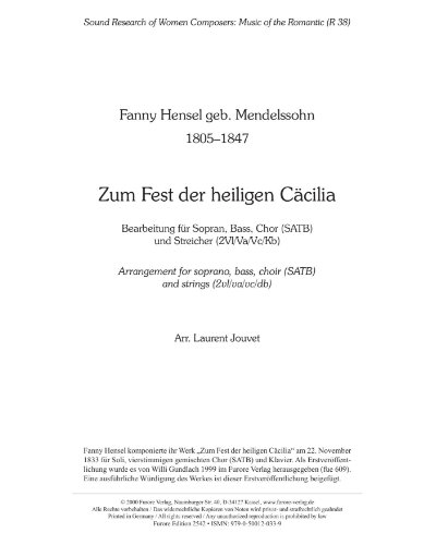 Zum Fest der heiligen Cäcilia