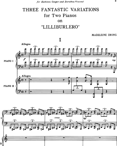 Three fanastic variations on lilliburlero