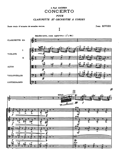 Concerto pour clarinette et orchestre à cordes