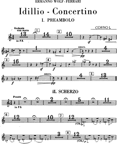 Idillio - Concertino in La maggiore