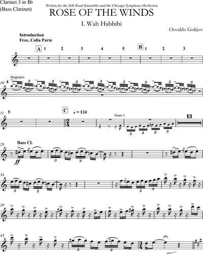 Clarinet 3 in Bb & Bass Clarinet