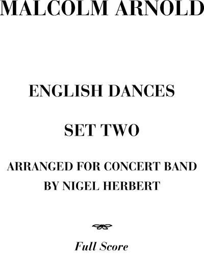 English Dances: Set II (Concert Band)