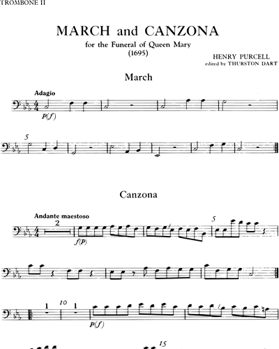 March and Canzona (from 'Funeral Music')