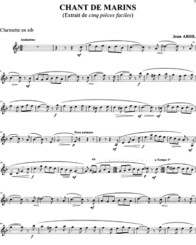 Chant de Marins (from 'Pièces Faciles, op. 138')