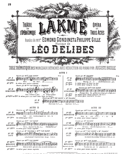 Duo No. 19 (De l'Opéra "Lakmé")