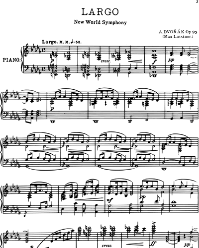 Largo (From "New World" Symphony Op. 95)
