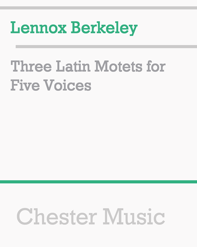 Three Latin Motets for Five Voices